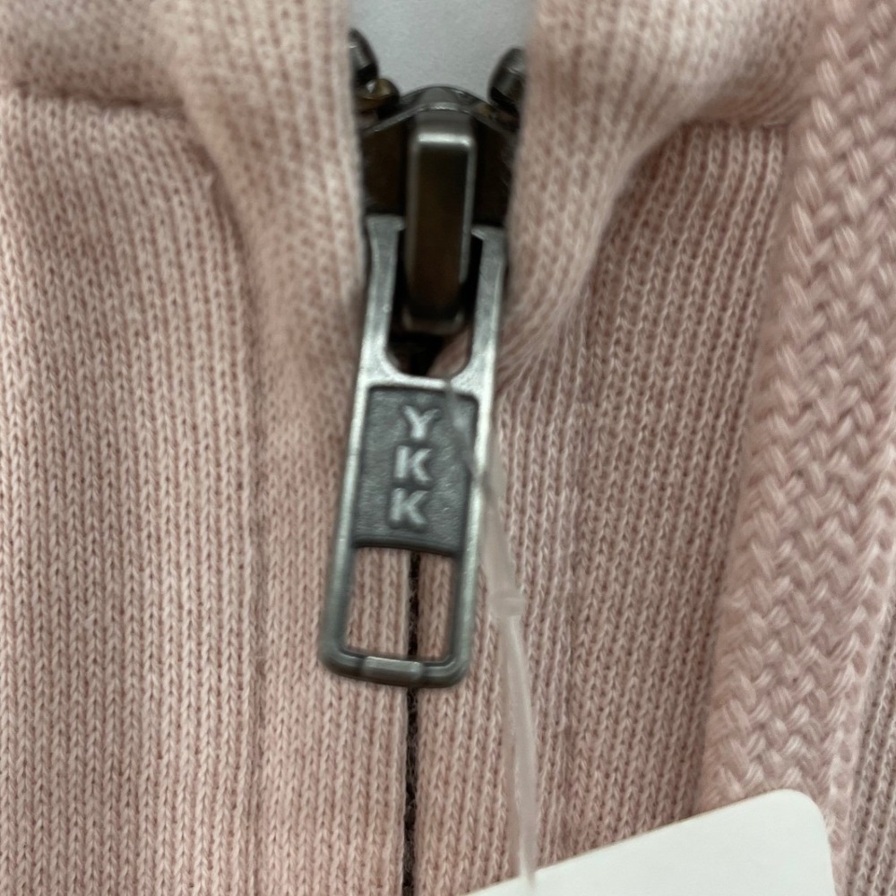 Uniqlo Women Hoodie Full Zip Sweatshirt Pink Cotton Blend Medium NWT - Picture 3 of 7